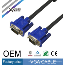 SIPU de alta calidad macho a macho vga cable 3 6 al por mayor monitor de cable vga mejores cables de video de la computadora